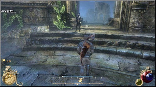 After talking with the Prophet, you will be sent to Dar Pha, whos just by the bridge entrance (M1:8) - Dar Pha, A Place to Stay | Quests - Alsorna - Quests - Alsorna - Two Worlds II Game Guide