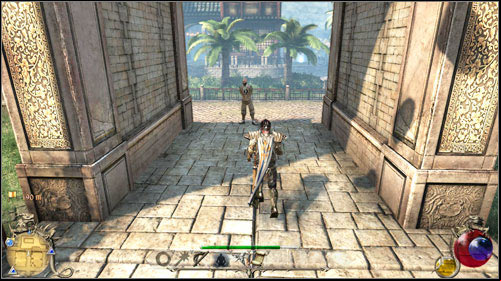 On your way you will once more meet the stranger (M23:11), who will offer you information in return for Lavarius Stone - Dr Lavarius, Blood For A Stone | Main quests - Chapter II - Main quests - Chapter II - Two Worlds II Game Guide