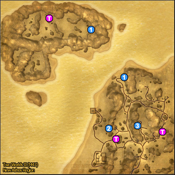 1 - New Ashos Region | World Atlas Maps - Maps - Two Worlds II Game Guide