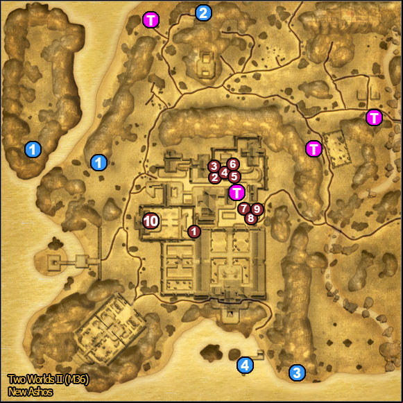 1 - New Ashos | World Atlas Maps - Maps - Two Worlds II Game Guide