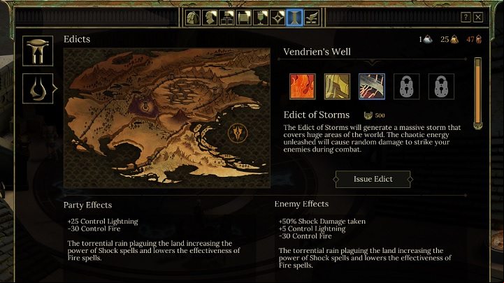 In the mission, you can issue an Edict that will let you gain an advantage over the Scarlet Chorus in the battle - Standing Tall - main quest | Blade Grave - Blade Grave - Tyranny Game Guide