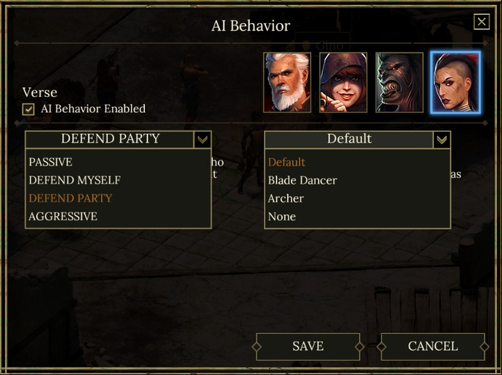 Every party member can be assigned a different AI Behavior - Combat - Important information - Tyranny Game Guide