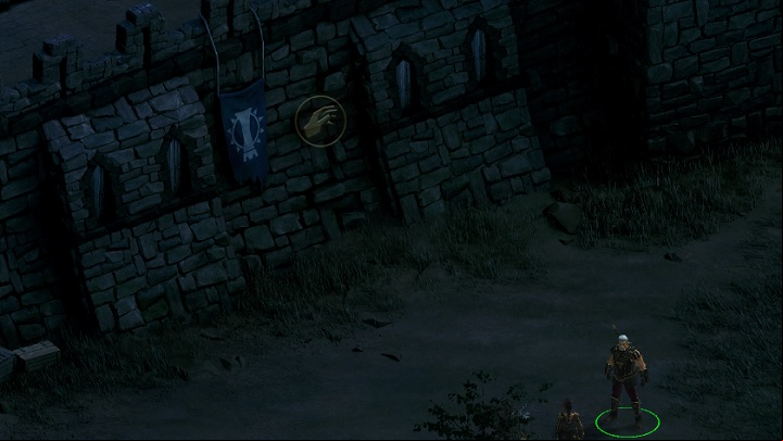 To accomplish that you should go east and climb the wall using Athletics (36) - Assault on the Citadel (The Disfavored) | Vendriens Well Citadel - Vendriens Well Citadel - Tyranny Game Guide