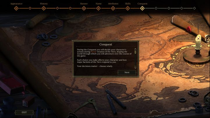 The beginning of Conquest - choose wisely - Conquest - Introduction - Conquest - World Map decisions - Tyranny Game Guide