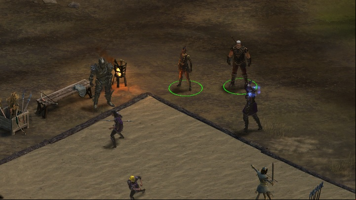 After leaving the Archons tent, Iron Marshal Erenyos headed towards the training ground, located on the right of the camp gate - Battle of the Echocall Crossing - main quest | The Disfavored Camp - The Disfavored Camp - Tyranny Game Guide
