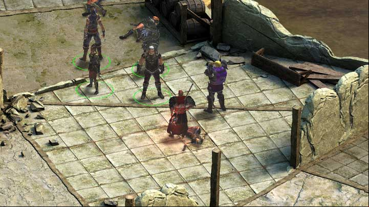 As you finish the above part, Bitter Quip, Antio and the rest of Kyros army will appear on the roof of the building - Battle of the Echocall Crossing - main quest | The Disfavored Camp - The Disfavored Camp - Tyranny Game Guide