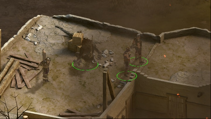 Once the fight is over, search the nearby roof where Maric is located - Extinguishing the Flames - main quest | Contested Lands - Contested Lands - Tyranny Game Guide