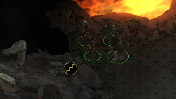 Not far from the shelf with the tome, there is entrance to the other part of Burning Library - Upper Ruins - Extinguishing the Flames - main quest | Contested Lands - Contested Lands - Tyranny Game Guide