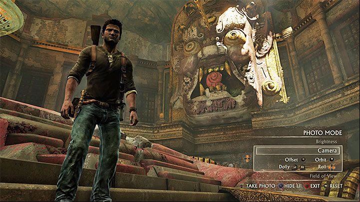 From this point on, you can press down on the d-pad to activate the photo mode - Uncharted 2 Guide