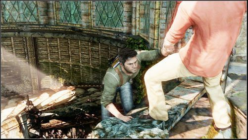 Unfortunately, the spiders will through the ceiling and we will be forced to flee - Uncharted 3: Chapter 7 - Stay in the Light walkthrough - Walkthrough - Uncharted 3 Drakes Deception Guide