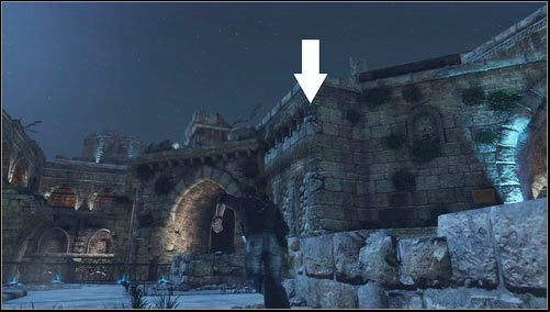 After the first skirmish with the enemies, you will lower a drawbridge with Sully - Uncharted 3: Chapter 8 treasures guide - Treasures - Uncharted 3 Drakes Deception Guide