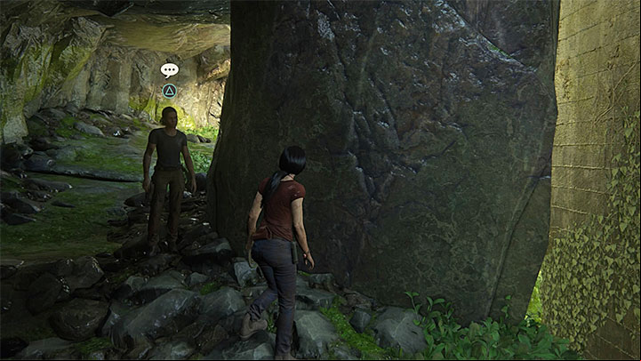You get the opportunity to have this conversation after Chloe slides down and uses hook and rope, and approaches the area with the big fence - 8 - Partners | Secrets - Secrets - Uncharted: The Lost Legacy Game Guide