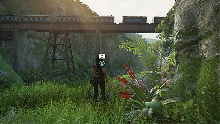 You take this only photo after you have climbed using the hatchet (after the series of uncontrollable slides down) - 8 - Partners | Secrets - Secrets - Uncharted: The Lost Legacy Game Guide