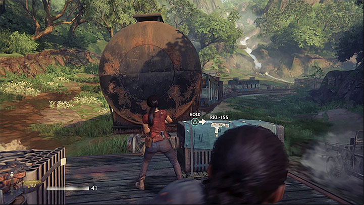 The firefight leads to a inaccessible fuel tanker shown on the screenshot above - 9 - End of the Line | Walkthrough - Walkthrough - Uncharted: The Lost Legacy Game Guide