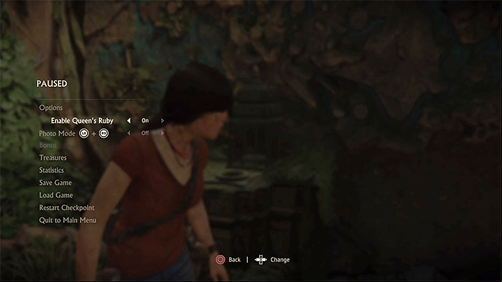 As weve already established, the Ruby automatically activates near the treasures (audio signal and vibrations) - How to find the Queens Ruby (simpler treasure hunts)? | FAQ - FAQ - Frequently Asked Questions - Uncharted: The Lost Legacy Game Guide