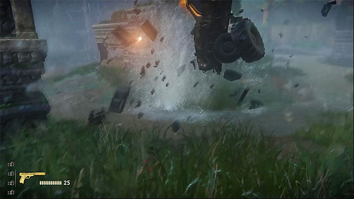 The exploding charges of C4 destroy the APC - Overkill Trophy | Trophy Guide - Trophy Guide - Uncharted: The Lost Legacy Game Guide
