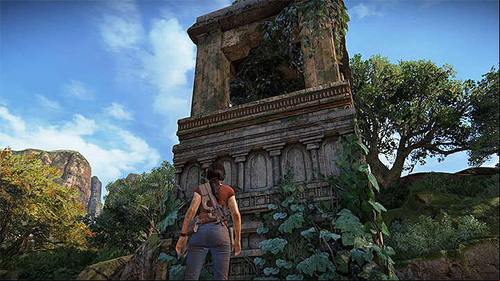 This secret can be found in the north-east part of the map, next to a age that leads to the ruins with tokens map - 4 - Treasures in Wester Ghats | Secrets - Secrets - Uncharted: The Lost Legacy Game Guide