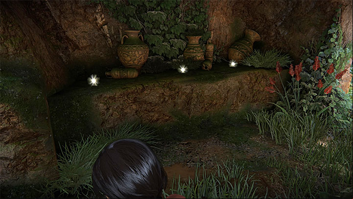 Surprisingly, all three treasures are in the same place but in the beginning you cant access them - 4 - Treasures in Wester Ghats | Secrets - Secrets - Uncharted: The Lost Legacy Game Guide