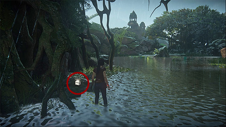 This treasure is under one of the bridges between the central ruins and the area surrounding the gate to Halebidu - 4 - Treasures in Wester Ghats | Secrets - Secrets - Uncharted: The Lost Legacy Game Guide