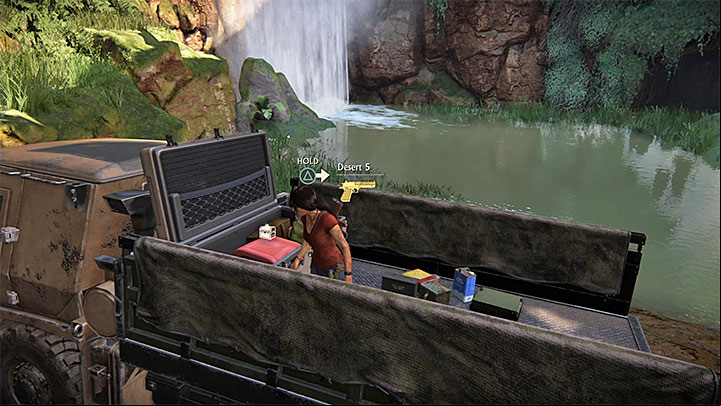 You can find this treasure while searching for one of the supply crates - 4 - Treasures in Wester Ghats | Secrets - Secrets - Uncharted: The Lost Legacy Game Guide