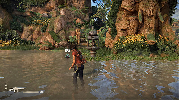 The picture above shows the location where you can take another photo - 4 - Photos, optional conversations and lockboxes in Wester Ghats | Secrets - Secrets - Uncharted: The Lost Legacy Game Guide