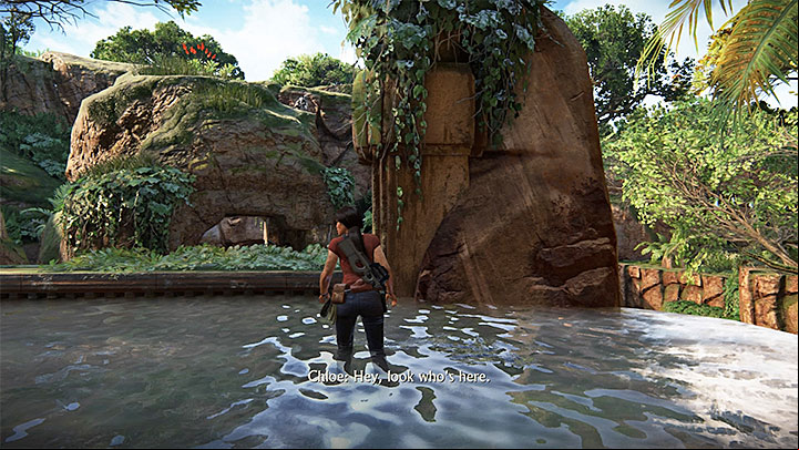 You take both of the photos in the North-Eastern ruins, where you find the stone map with token whereabouts - 4 - Photos, optional conversations and lockboxes in Wester Ghats | Secrets - Secrets - Uncharted: The Lost Legacy Game Guide