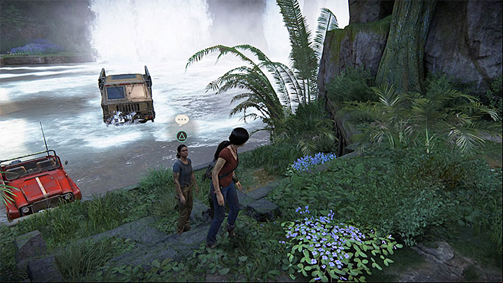 You can have another conversation with Nadine when you reach near Ganesha fort located south-east - 4 - Photos, optional conversations and lockboxes in Wester Ghats | Secrets - Secrets - Uncharted: The Lost Legacy Game Guide