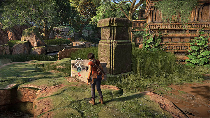 This lockbox is very close, west from the ruins in the north that were mentioned above, the ones in which you found the fifth lockbox - 4 - Photos, optional conversations and lockboxes in Wester Ghats | Secrets - Secrets - Uncharted: The Lost Legacy Game Guide