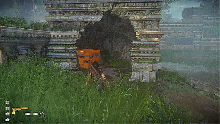 You can find both of the crates while in the ruins occupied by the enemies, where there is APC - Secrets in The Gatekeeper chapter | Secrets - Secrets - Uncharted: The Lost Legacy Game Guide
