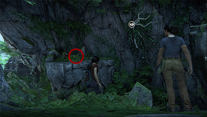 This treasure is in the cave where you have taken the above photo - Secrets in The Gatekeeper chapter | Secrets - Secrets - Uncharted: The Lost Legacy Game Guide