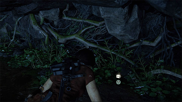 The treasure is in the same part of the cave as the previous one, but you will have to take several jumps over small ledges and reach the narrow opening shown in screenshot 1 - Secrets in The Gatekeeper chapter | Secrets - Secrets - Uncharted: The Lost Legacy Game Guide