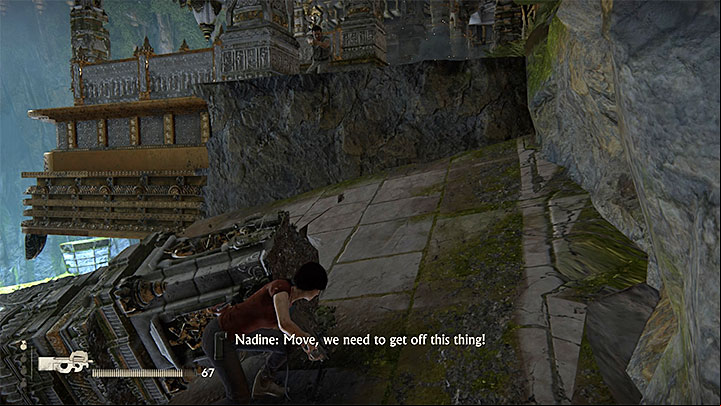 A cutscene will start and, right after you see it, you will have to leave this location and eliminate all the Asavs men in your way - Solution to the puzzle with prisms | Walkthrough - Walkthrough - Uncharted: The Lost Legacy Game Guide