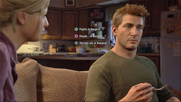 Select any dialogue option. - Uncharted 4: Chapter 4 A Normal Life - walkthrough - Walkthrough - Uncharted 4: A Thiefs End Game Guide