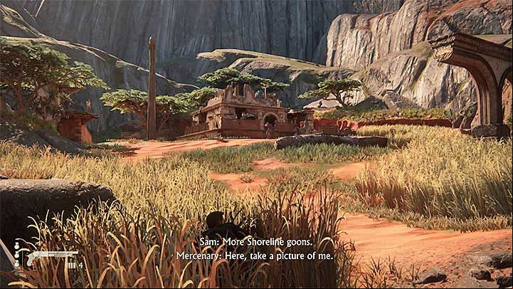 Location 6 is the last remaining optional location (see screenshot), and it is situated further to the left from the starting point (behind a lonely house on a hill that you investigated before) - Uncharted 4: Chapter 10 The Twelve Towers - walkthrough - Walkthrough - Uncharted 4: A Thiefs End Game Guide