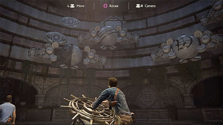 While trying to complete the first part of the puzzle, focus on the bottom row only (the two above will be inactive) - Uncharted 4: Chapter 12 At Sea - walkthrough - Walkthrough - Uncharted 4: A Thiefs End Game Guide