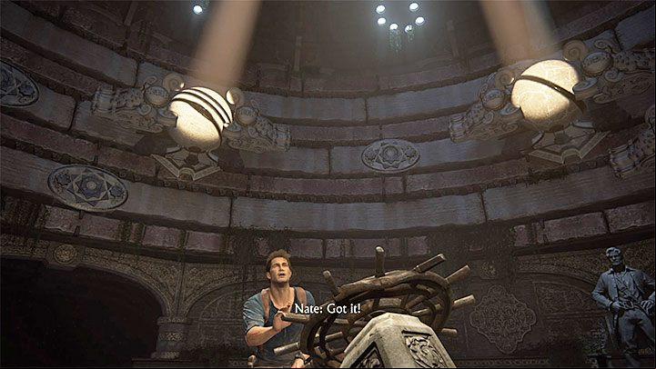 In the second part of the puzzle, you have to manipulate the spheres in the middle row - Uncharted 4: Chapter 12 At Sea - walkthrough - Walkthrough - Uncharted 4: A Thiefs End Game Guide