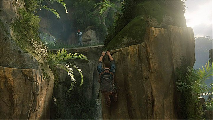 You can remain hidden by hanging down from ledges and hiding in grass - Uncharted 4: Chapter 13 Marooned - walkthrough - Walkthrough - Uncharted 4: A Thiefs End Game Guide