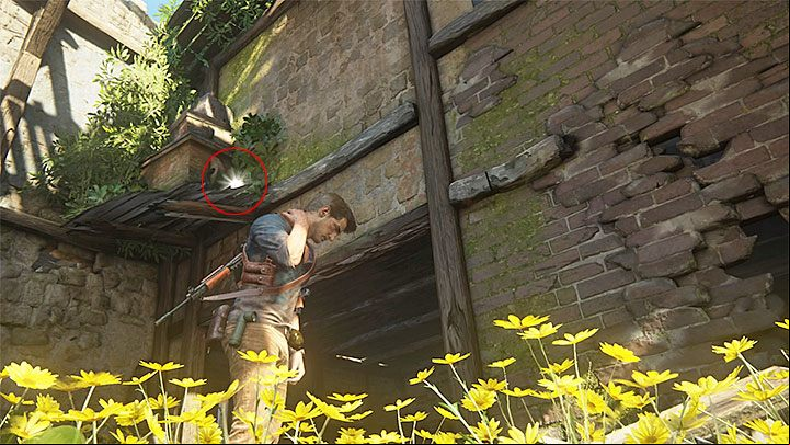 Walk into the brighter part of the building and take a look around to find the small upper ledge shown in the above screenshot - Uncharted 4: Chapter 14 Me in Paradise - treasure list - Treasures - Uncharted 4: A Thiefs End Game Guide