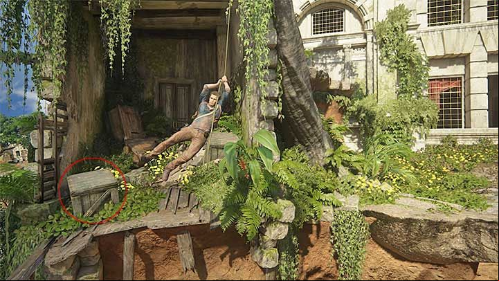 Leap towards the chasm and use grappling hook in mid-air - Uncharted 4: Chapter 14 Me in Paradise - treasure list - Treasures - Uncharted 4: A Thiefs End Game Guide
