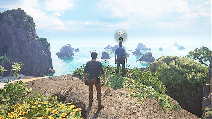 Sam on the scenic point - Uncharted 4: Optional conversations - secrets, puzzles - Secrets and puzzles - Uncharted 4: A Thiefs End Game Guide