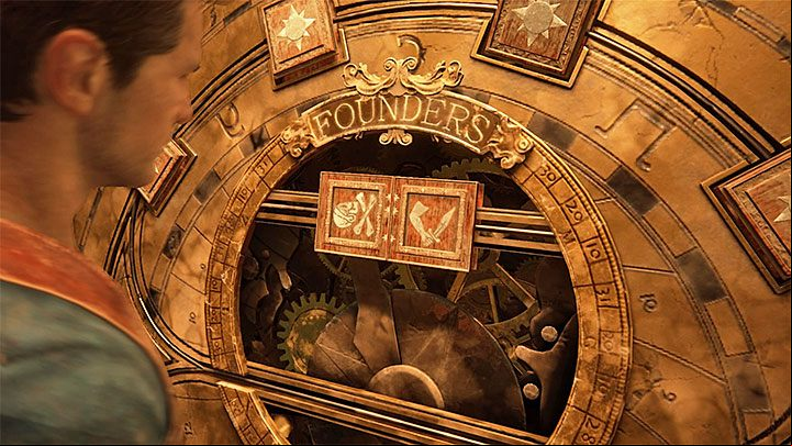 Rotate the first two seals - Uncharted 4: Harder puzzles - solution, walkthrough - Secrets and puzzles - Uncharted 4: A Thiefs End Game Guide