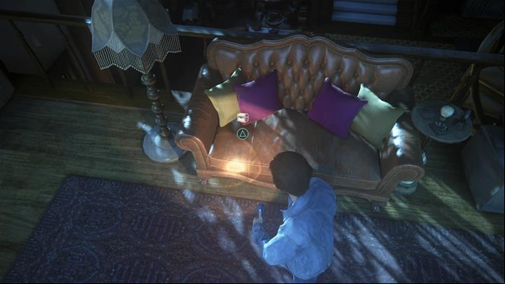 After you move the bureau with Sam on it, jump onto it, pull up and push off towards the balcony opposite - Uncharted 4: Chapter 16 The Brothers Drake - treasure list - Treasures - Uncharted 4: A Thiefs End Game Guide
