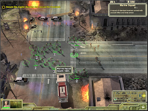 Select your units and start moving east - Mission 1 - part 1 - Prelude - Universe at War: Earth Assault - Game Guide and Walkthrough