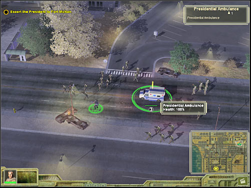 There's going to be a road here (2 on the map) and you should stay close to it - Mission 2 - part 1 - Prelude - Universe at War: Earth Assault - Game Guide and Walkthrough