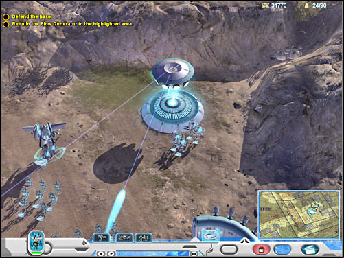 You'll probably notice that two enemy Walkers are heading towards your base - Mission 1 - part 2 - Novus - Universe at War: Earth Assault - Game Guide and Walkthrough