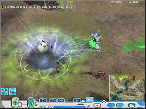 You will probably encounter several Glyph Carver units along the way - Mission 3 - part 3 - Novus - Universe at War: Earth Assault - Game Guide and Walkthrough