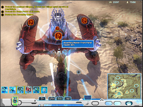 Fifth objective: Destroy the Hierarchy base - Mission 4 - part 2 - Novus - Universe at War: Earth Assault - Game Guide and Walkthrough