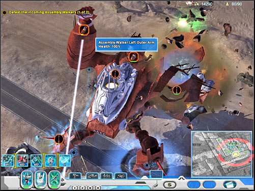 Second objective: Defeat the incoming Habitat Walkers - Mission 7 - part 2 - Novus - Universe at War: Earth Assault - Game Guide and Walkthrough