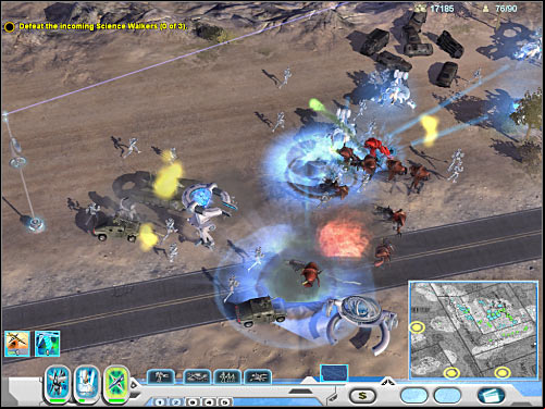 Your main concern while trying to take down all three Science Walkers is that you'll have to avoid their most powerful attack - Mission 7 - part 3 - Novus - Universe at War: Earth Assault - Game Guide and Walkthrough