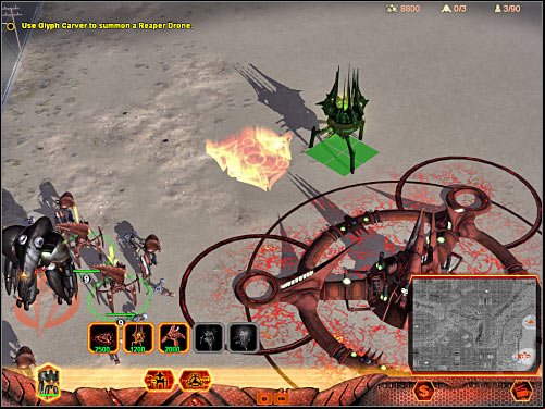 Second objective: Summon a Detection Drone - Mission 2 - part 1 - Hierarchy - Universe at War: Earth Assault - Game Guide and Walkthrough